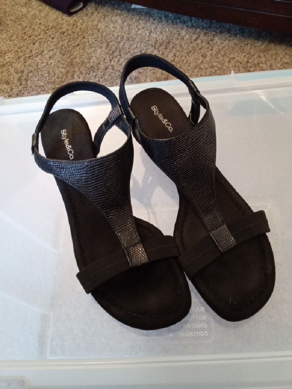 Style & Co Black Dress Sandals